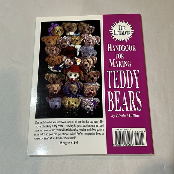 NEW 1998 Handbook for Making Teddy Bears Ultimate Linda Mullins Crafters BOOK - Picture 3 of 17